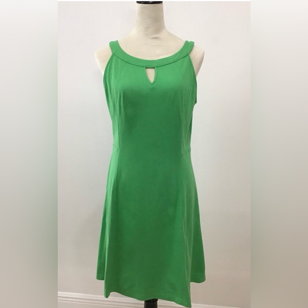 New York And Company Kelly Green Cotton Shift Dress Size Large
